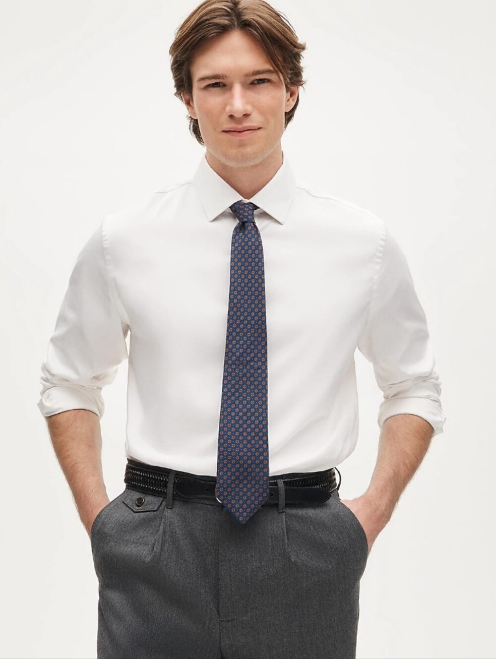 J Crew Bowery performance stretch dress shirt with spread collar BX291 Sz XL